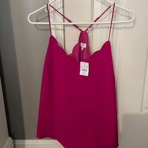 NWT J. Crew scallop trim top